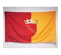 AZ FLAG Bandiera Città di Roma con Stemma 150x90cm - Bandiera Romana con Blasone 90 x 150 cm Foro per Asta
