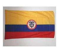 BANDIERA COLOMBIA CON STEMMA 150x90cm - BANDIERA COLOMBIANA CON BLASONE 90 x 150 cm foro per asta - AZ FLAG