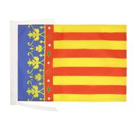 AZ FLAG Bandiera COMUNITÀ VALENCIANA 45x30cm - BANDIERINA COMUNIDAD VALENCIANA in Spagna 30 x 45 cm cordicelle