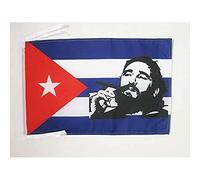 BANDIERA CUBA CON FIDEL CASTRO 45x30cm - BANDIERINA CUBANA 30 x 45 cm cordicelle - AZ FLAG