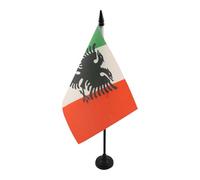 AZ FLAG Bandiera da Tavolo ALBANESI d'Italia 21x14cm - Piccola BANDIERINA degli ARBERESHE 14 x 21 cm