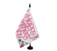 AZ FLAG - Bandiera da tavolo allegra festa della mamma 21 x 14 cm - Piccola bandiera Happy Mother'S Day da ufficio, 100% poliestere con asta di 25 cm e base in plastica nera