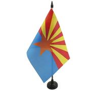 AZ FLAG Bandiera Da Tavolo Arizona 21x14 cm - Piccola Bandierina Stato Americano - Usa - Stati Uniti 14 x 21 cm