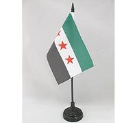 AZ FLAG Bandiera Da Tavolo Armata Libera Di Siria 15X10Cm - Piccola Bandierina Siriana 10 X 15 Cm