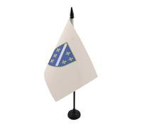 BANDIERA DA TAVOLO BOSNIA ED ERZEGOVINA 1992-1998 21x14cm - PICCOLA BANDIERINA BOSNIACA ANTICA 14 x 21 cm - AZ FLAG