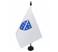 BANDIERA DA TAVOLO BOSNIA ED ERZEGOVINA 1992-1998 21x14cm - PICCOLA BANDIERINA BOSNIACA ANTICA 14 x 21 cm - AZ FLAG