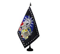 AZ FLAG - Bandiera Da Tavolo Camion solo 21x14 cm - Piccola Bandiera Truckers Only Desktop 100% Poliestere Con Asta Di 25cm E Base In Plastica Nero