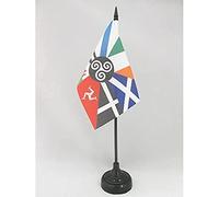 AZ FLAG Bandiera Da Tavolo Celta Sei Nazioni 15X10Cm - Piccola Bandierina Celtica - Paesi Celtici 10 X 15 Cm