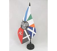 AZ FLAG Bandiera Da Tavolo Celta Sei Nazioni 21x14 cm - Piccola Bandierina Celtica - Paesi Celtici 14 x 21 cm