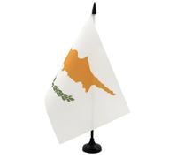 AZ FLAG Bandiera Da Tavolo Cipro 21x14 cm - Piccola Bandierina Cipriota 14 x 21 cm