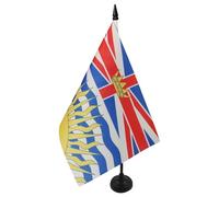 AZ FLAG Bandiera Da Tavolo Columbia Britannica 21x14 cm - Piccola Bandierina Canadese - Canada 14 x 21 cm