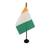 AZ FLAG Bandiera da Tavolo Costa D'Avorio 15x10cm Punta Dorata - Piccola BANDIERINA IVORIANA 10 x 15 cm