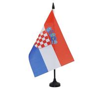 BANDIERA DA TAVOLO CROAZIA 21x14cm - PICCOLA BANDIERINA CROATA 14 x 21 cm - AZ FLAG