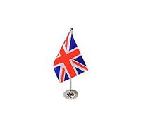AZ FLAG Bandiera da Tavolo di PRESTIGIO Regno Unito 22x15cm in Raso - Piccola BANDIERINA Britannica - Inglese - UK 15 x 22 cm