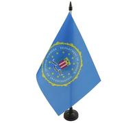 BANDIERA DA TAVOLO FBI DEGLI STATI UNITI 21x14cm - PICCOLA BANDIERINA FEDERAL BUREAU OF INVESTIGATION 14 x 21 cm - AZ FLAG