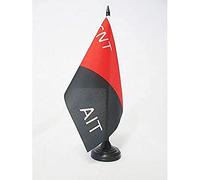 AZ FLAG Bandiera Da Tavolo Federazione Anarchica Iberica 21x14 cm - Piccola Bandierina Cnt-Fai Spagnola 14 X 21 Cm