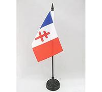 AZ FLAG Bandiera Da Tavolo Francia Generale De Gaulle 15X10Cm - Piccola Bandierina Francese 10 X 15 Cm