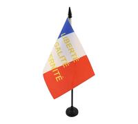 AZ FLAG Bandiera Da Tavolo Francia Liberté Egalité Fraternité 21x14 cm - Piccola Bandierina Libertà Francese 14 X 21 Cm
