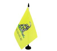 AZ FLAG - Bandiera da tavolo Gadsden Non camminarmi sopra 21 x 14 cm - Piccola bandiera di cui Tread On Me de Bureau 100% poliestere con asta di 25 cm e base in plastica nera