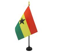 BANDIERA DA TAVOLO GHANA 15x10cm punta dorata - PICCOLA BANDIERINA GHANESE 10 x 15 cm - AZ FLAG