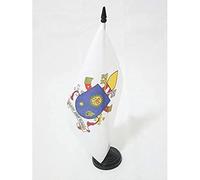 AZ FLAG Bandiera Da Tavolo Gran Stemma Di Papa Francesco 21x14 cm - Piccola Bandierina Papale - Vaticano 14 x 21 cm
