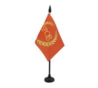 BANDIERA DA TAVOLO IMPERO ROMANO 15x10cm - PICCOLA BANDIERINA SPQR 10 x 15 cm - AZ FLAG