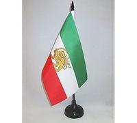 AZ FLAG Bandiera Da Tavolo Iran Antica Persia 21x14 cm - Piccola Bandierina Iraniana 14 x 21 cm