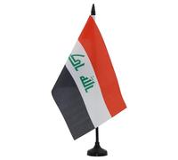 AZ FLAG Bandiera Da Tavolo Iraq 21x14 cm - Piccola Bandierina Irachena 14 x 21 cm