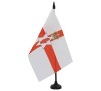 BANDIERA DA TAVOLO IRLANDA DEL NORD 21x14cm - PICCOLA BANDIERINA IRLANDESE 14 x 21 cm - AZ FLAG