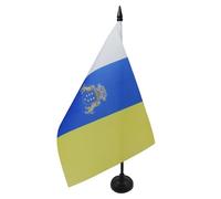 AZ FLAG Bandiera da Tavolo Isole Canarie 21x14 cm Base Plastica