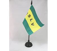 AZ FLAG Bandiera da Tavolo Isole della Società 15x10 cm Base Plastica
