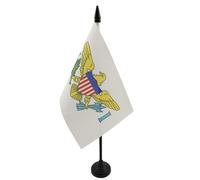 AZ FLAG Bandiera Da Tavolo Isole Vergini Americane 15X10Cm - Piccola Bandierina Statunitense 10 X 15 Cm