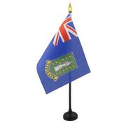 AZ FLAG Bandiera da Tavolo Isole Vergini Britanniche 15x10cm Punta Dorata - Piccola BANDIERINA Inglese 10 x 15 cm