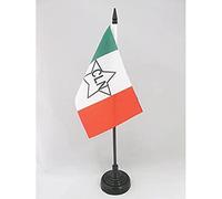 AZ FLAG Bandiera Da Tavolo Italia Comitato Di Liberazione Nazionale 15X10Cm - Piccola Bandierina Cln Italiano 10 X 15 Cm