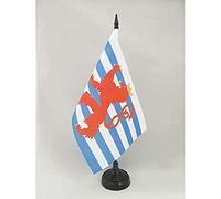 AZ FLAG Bandiera Da Tavolo Lussemburgo Civile 21x14 cm - Piccola Bandierina Lussemburghese Con Leone 14 x 21 cm