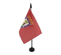 BANDIERA DA TAVOLO MADRID 21x14cm - PICCOLA BANDIERINA CITTÀ DI MADRID 14 x 21 cm - AZ FLAG