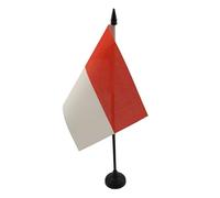 AZ FLAG Bandiera da Tavolo Monaco 15x10 cm Poliestere 100D Base Plastica