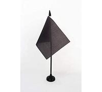 AZ FLAG Bandiera Da Tavolo Monocolore Nero 15x10 cm - Piccola Bandierina Nera 10 x 15 cm