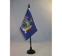 BANDIERA DA TAVOLO NEW YORK 15x10cm - PICCOLA BANDIERINA STATO AMERICANO - USA - STATI UNITI 10 x 15 cm - AZ FLAG