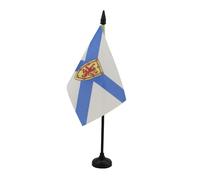 AZ FLAG Bandiera da Tavolo Nuova Scozia 15x10 cm Base Plastica | Uso interno bandiera da tavolo canadese Nova Scotia finitura cucita e bordi rinforzati poliestere 100D
