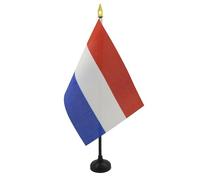 BANDIERA DA TAVOLO PAESI BASSI 15x10cm punta dorata - PICCOLA BANDIERINA OLANDESE 10 x 15 cm - AZ FLAG