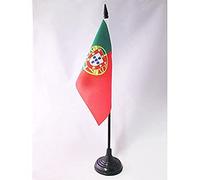 AZ FLAG Bandiera Da Tavolo Portogallo 15X10Cm - Piccola Bandierina Portoghese 10 X 15 Cm
