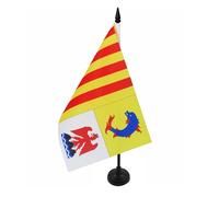 AZ FLAG Bandiera Da Tavolo Provenza-Alpi-Costa Azzurra 21x14 cm - Piccola Bandierina Provence-Alpes-Côte D'Azur In Francia 14 x 21 cm