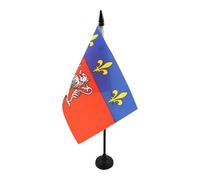 AZ FLAG Bandiera Da Tavolo Provincia Del Lyonnais 21x14 cm - Piccola Bandierina Di Lione - Francia 14 x 21 cm