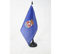 AZ FLAG Bandiera Da Tavolo Provincia Spagnola Di Orense 21x14 cm - Piccola Bandierina Orense - Galizia 14 x 21 cm