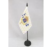 BANDIERA DA TAVOLO REGNO DI FRANCIA CUORE DI GESÙ 15x10cm - PICCOLA BANDIERINA FRANCESE SACRO CUORE 10 x 15 cm - AZ FLAG