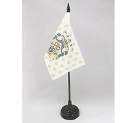 AZ FLAG Bandiera Da Tavolo Regno Di Francia Stemma 15X10Cm - Piccola Bandierina Blasone Reale Francese 10 X 15 Cm