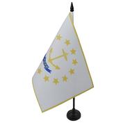 AZ FLAG Bandiera da Tavolo Rhode Island 21x14 cm Base Plastica