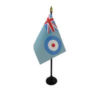 AZ FLAG Bandiera da Tavolo Royal Air Force 15x10cm Punta Dorata - Piccola BANDIERINA RAF Ensign - Aeronautica Militare del Regno Unito 10 x 15 cm