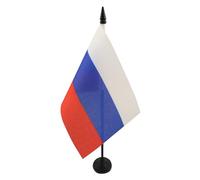 BANDIERA DA TAVOLO RUSSIA 15x10cm - PICCOLA BANDIERINA RUSSA 10 x 15 cm - AZ FLAG